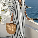 Elegant Mediterranean Long Kaftan Dress for Effortless Style