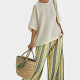Olivia - Bamboo Linen Set in Olive Colour
