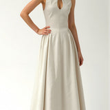 Alexandra Breezy Linen Cutout Dress