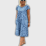 Camille - Summer Dress with Round Neckline