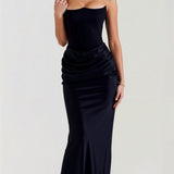 Lydia Elegant Strapless Maxi Dress