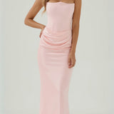 Lydia Elegant Strapless Maxi Dress