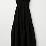Victoria Halter Neck Backless Black Maxi Dress