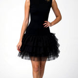 Amelia Romantic White Mini Tulle Dress