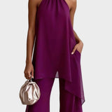 Viola - Elegant Halter Set with Trousers