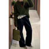 Satin Wide-Leg Airport Trousers