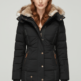 Colleen – Women’s Down Puffer Jacket with Faux Fur Hood