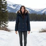 Colleen – Women’s Down Puffer Jacket with Faux Fur Hood
