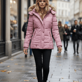 Colleen – Women’s Down Puffer Jacket with Faux Fur Hood