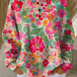 Maja | Soft Sweater with Colourful Flowers