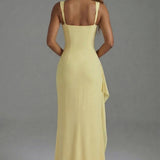 Women’s Elegant Bodycon Slip Leg Split Maxi Dress