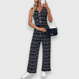 Jasmína - Two-Piece Set with V-Neck and Matching Trousers