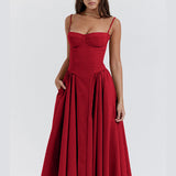 Elegant Corset Dress with Adjustable Straps and Fitted Bodice