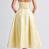 Triana Midi Dress - Lemon