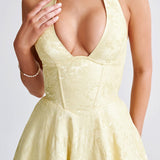 Triana Midi Dress - Lemon