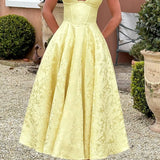 Triana Midi Dress - Lemon