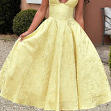 Triana Midi Dress - Lemon