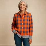 Sofia | Checked Blouse Made from Warm, Soft Material