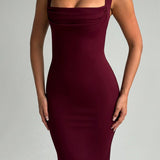 Maia Maxi Dress - Cherry Lacquer