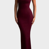 Maia Maxi Dress - Cherry Lacquer