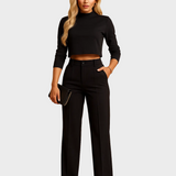 Mareen - Fitted Autumn Set with Top and Trousers for Women
