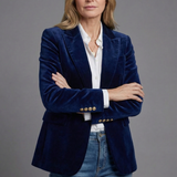 Women’s Velvet Style Blazer Tailored Smart Occasion Jacket