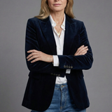 Women’s Velvet Style Blazer Tailored Smart Occasion Jacket