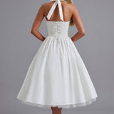 Women’s Ascot Elegant A-Line Halter Midi Dress
