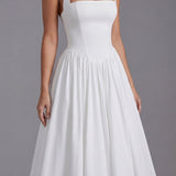 Women’s Ascot Elegant A-Line Halter Midi Dress