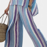 Laura - Striped Malva Set
