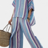 Laura - Striped Malva Set