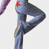 Flare Jeans with Back Star Patch