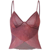 Crisscross Mesh Crop Cami Top