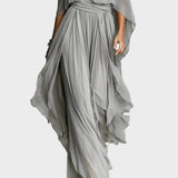Isabela - Grey Set with Spaghetti Strap Top and Lightweight Trousers