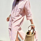Colen | Classic Striped Shirt Dress