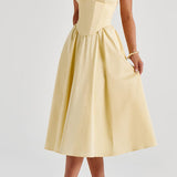 Miranda Midi Dress - Lemon