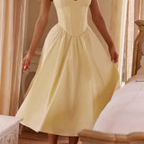 Miranda Midi Dress - Lemon