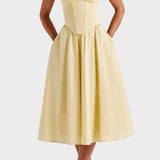 Miranda Midi Dress - Lemon