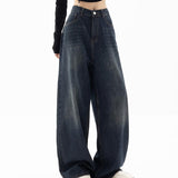 90s Vintage Washed Effect Baggy Boyfriend Jeans