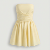 Livia Ruched Strapless Mini Dress