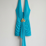 Aria Draped Halter Mini Dress