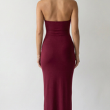 Valentina Sculpted Halter Maxi Dress