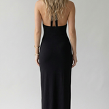 Alessia Sleek Halter Maxi Dress
