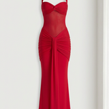 Scarlett Sheer Halter Maxi Dress