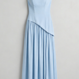 Celeste Sculpted High-Slit Maxi Dress