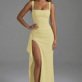 Women’s Elegant Bodycon Slip Leg Split Maxi Dress